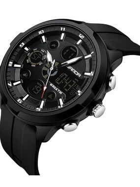 Men's Digital Analog Sports Watch, 53mm Large Face 50M Waterproof Multifunction